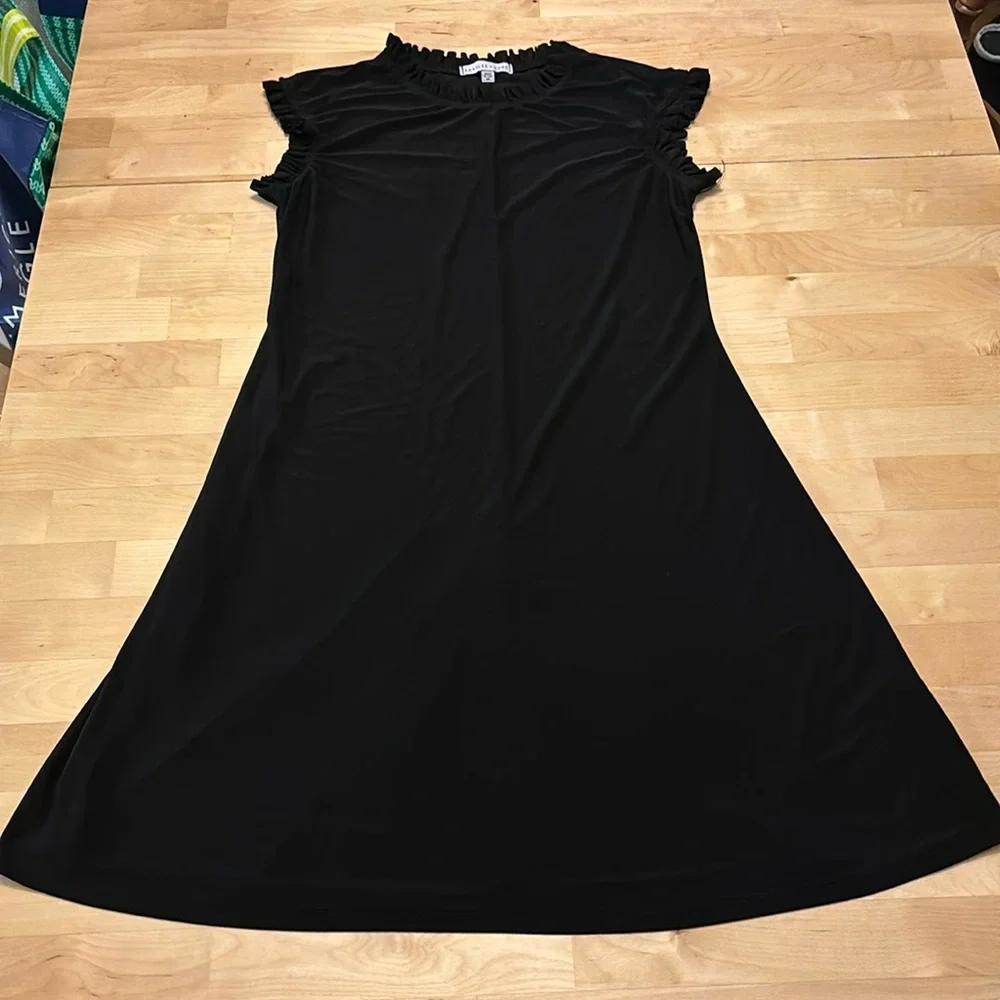 Annalee + Hope Little Black Dress With Little Ruffled Sleeves Size Medium - Picture 1 of 4
